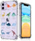 Dinosaur Illustration Case for iPhone 11,Aesthetic Cute Animal Collage Case for Teen Men Women,Trendy Unique Cute TPU Bumper Case for iPhone 11