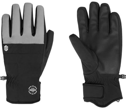 SIROKO Voss Thermo-Ski- und Schneehandschuhe, Grau, Schwarz, für Herren und Damen