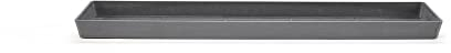 ECOPOTS Soucoupe Rectangular 80 Gris - 78,9 x 20 x H. 4 cm