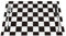 Tischsets 1–6 Sets, schwarz-weiß kariert, waschbare Tischsets für Küche Esstisch, 30 x 45 cm (4 Stück)