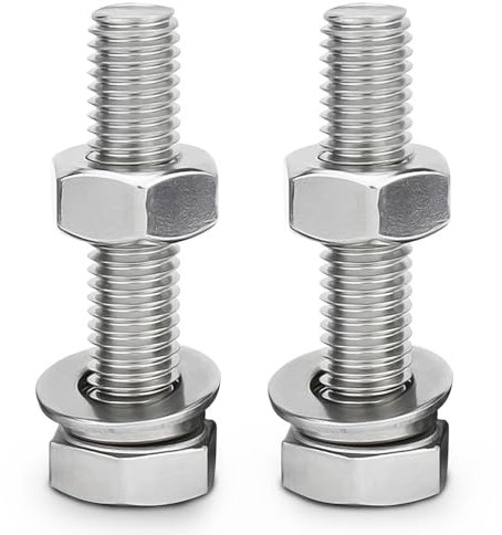 KOMUNJ Lot de 2 boulons de fixation M16 x 55 mm pour boule de remorquage haute résistance M16
