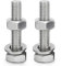 KOMUNJ Lot de 2 boulons de fixation M16 x 55 mm pour boule de remorquage haute résistance M16
