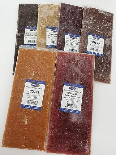 Frostfutter für Zierfische große 500g Tafel verschiedene Sorten Freie Auswahl (Mysis, 500g Tafel)