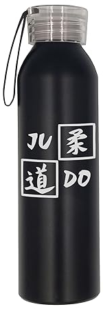 Bouteille d'eau en acier inoxydable durable avec symbole du judo Kanji - Pour arts martiaux mixtes - Gravure au laser