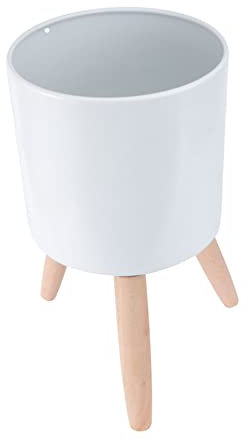 SUPVOX Maceta De Hierro Maceta con Patas Madera Macetas Blancas De La Planta Macetas con Patas Maceta con Pies Madera Maceta Blanca Titular Soporte Hierro Forjado Planchar