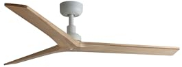 FARO BARCELONA 34280 - KLIM M Ventilador blanco/madera roble