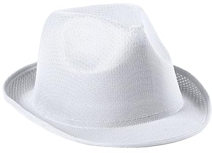 TIENDA EURASIA - Sombreros Fiesta | Pack 5 Unisex Adultos | 9 Colores Vivos | Medida 27 x 22 x 11 cm | Sombreros para Eventos, Fiestas, Despedidas, Bodas | Blanco