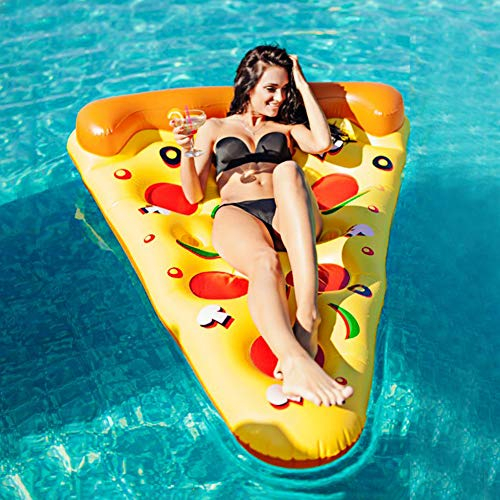 Aufblasbare Pizza-Slice-Poolschwimmer, Aufblasbare Poolschwimmer, PVC-Pool-Floß-Wasserschwimmer-Liege, Pool-Schwimmfloß-Wasserschwimmer-Liege, (180 * 150cm)