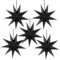 SUNBEAUTY Christmas Paper Stars 9 Pointed 12 Inch Black Hanging Paper Stars Lanterns Christmas Hanging Stars Paper Decorations Wedding Birthday Christmas New Year Home Party Decorations