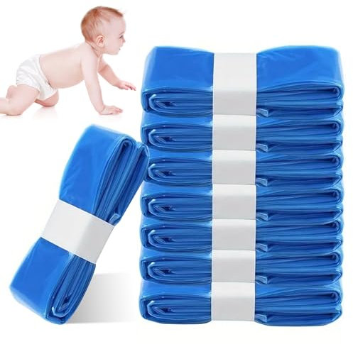 8 Pack Nappy Bin Refill Bags, Nappy Bags, 4.5M Smellproof Diaper Pail Refill Bag, Diaper Refill Liner Hold Compatible with Tommee Tippee, Angelcare, Simplee, LitterLocker, II and Most Diaper Pail