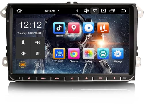 8-Kern Android 14 Autoradio Navi 4GB 64GB für VW Passat B6 Golf 5 Golf 6 Touran Jetta Polo Caddy EOS T5 Skoda GPS Navi Carplay Android Auto DSP Bluetooth 5.0 WiFi DAB+ 9 Zoll IPS Touchscreen