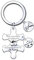 MNBVBV Cadeau beau papa Porte-clés Papa Cadeau Anniversaire Naissance personnalisé fille pas cher,Cadeau pour La fête des Pères l'anniversaire Thanksgiving et Noël, Argenté (3)