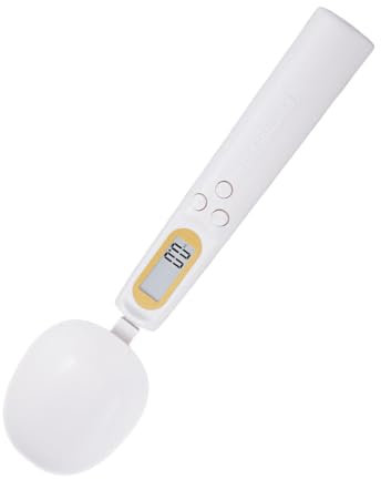Cuchara recargable por USB - Báscula de cuchara medidora digital, báscula de alimentos precisa | Báscula de cuchara electrónica con pantalla LCD y mango extraíble para porcionar con precisión té, hari