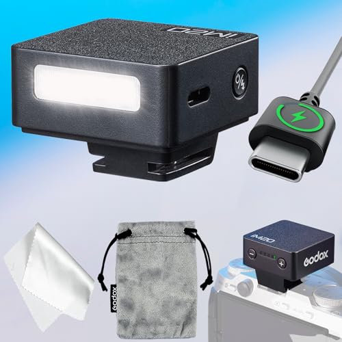 Godox iM20 Mini Flash, Fully Manual Camera Speedlite, 5 Output Levels, 440 Full-Power Flashes, USB-C Charging, Compatible with Ricoh GR III, Ricoh GR III X, Canon Sony Nikon Pentax Panasonic Olympus