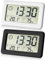 WIYETY 2 pezzi termoigrometro elettronico: piccolo orologio con temperatura umidità ℃/℉ interruttore, sveglia digitale con disegno di aspirazione magnetica, appeso e in piedi, per la casa, gli