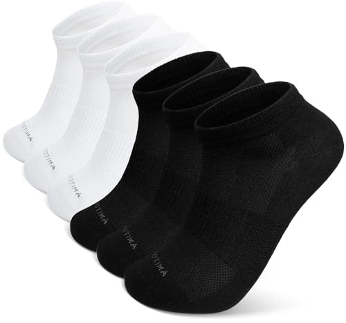 ZAKASA Bambou Socquettes Courtes Homme: Chaussette Basses Hommes Respirables Respirant Anti-Transpirante Sport Course 47-50 Classique - 6 Paires