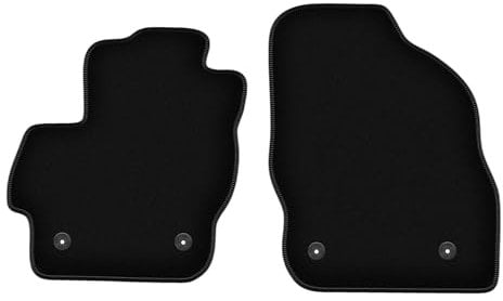 Wielganizator Velours Vorne Fußmatten passend für Mazda 3 II BL (2008-2013) | Qualität: Basic - Genaue Passform, rutschfeste Untregrund 2-teilig - Schwarz