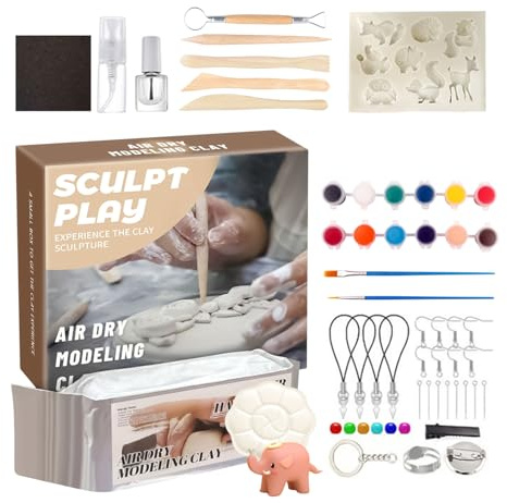 Yaztauho Argile Autodurcissante - Sécuritaire Douce 12 Couleurs Argile Air Sec Peinture - Accessoire de Poterie pour Fêtes, Anniversaires, Maison, Filles, Adultes, Noël, Ado
