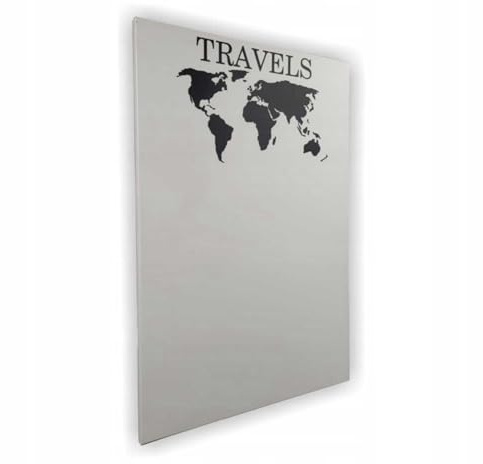 Canvasfly Magnettafel Pinnwand Magnetisch - Kreidetafel zum Aufhängen - 90x60 cm - für Reise Magnete - Abwischbar mit Marker