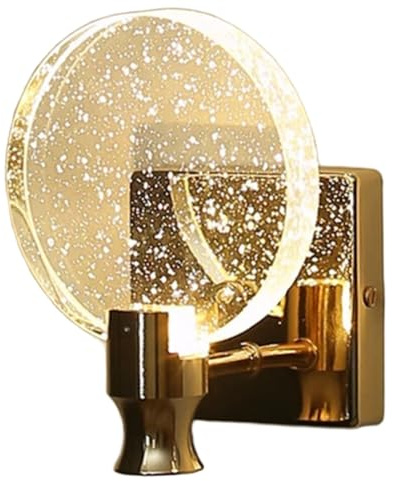 Wzxksoac Luxury Single Lens LED Wall Lamp Bedside Stair Background Living Room Decor Aisle Corridor Bedroom Night Light