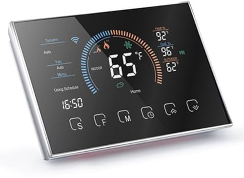 BHP-8000C Termostato de bomba de calor, inalámbrico, WiFi, programable, digital, panel de control de calefacción para el hogar, control de voz