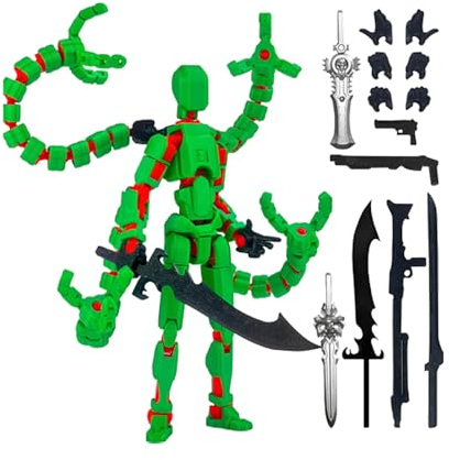 T-13 Action Figure Already Assembled - 3D Printed Multi-Jointed Movable Titan13 Action Figure, Titan13 Actions Figures Full Set Desk Decoration For Office And Home, Photography Prop