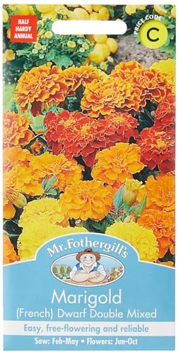 Mr Fothergill's 20162 Flower Seeds, Marigold (French) Dwarf Double Mixed