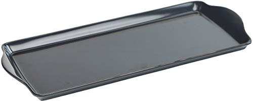 Reston Lloyd Melamine Plastic Tidbit Tray, BPA-Free, Food Safe, Multipurpose Platter Serving Tray, Bathroom/Table Organizer, Charcoal