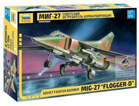 Zvezda 500787228-1:72 MIG-27 Soviet Fighter WA - Plastikbausatz - Modellbausatz - Zusammenbauen - Bausatz - für Einsteiger - detailliert