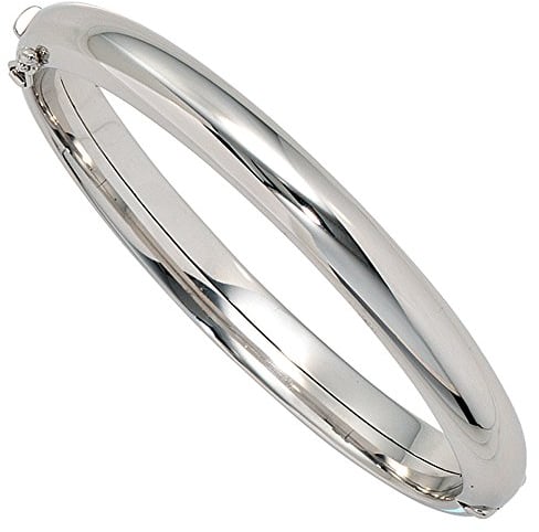Jobo Damen-Armreif aus 9 Karat 375 Weißgold oval 19 cm