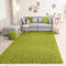 VIMODA Teppich Prime Shaggy Hochflor Langflor Einfarbig Modern Grün für Wohnzimmer, Schlafzimmer, küche, Maße:40x60 cm