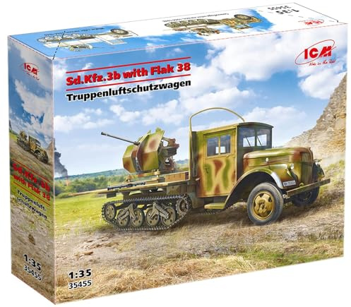ICM 1:35 Sd.Kfz.3b mit Flak 38 AA Pistole
