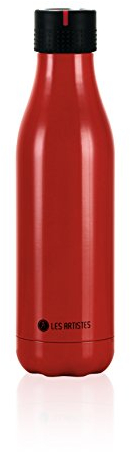 LES ARTISTES Paris A-1962 Bottle'Up, Thermos 500 ml, Gourde isotherme sans BPA, Réutilisable, Garde au chaud 12h et au froid 24h, Acier Inoxydable, Design Red