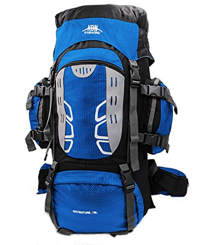 Mooedcoe 75L Trekkingrucksäcke Große Kapazität Bergsteigen Rucksack Wanderrucksäcke Outdoor-Reisen Bergsteigen Klettern Camping Rucksack (Blau)