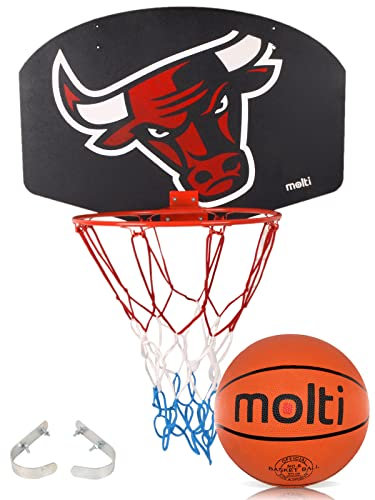 molti Set Basketballkorb mit Ball Basketball Korb Bull Basketballspiel Innen und Draußen