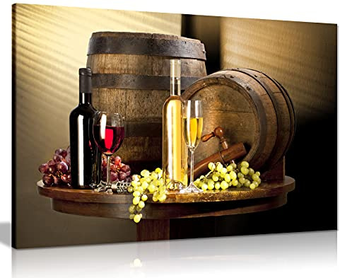 Panther Print, Canvas Wall Art, Framed Pictures for Kitchen, Dining Room Wall Decor, Wine with Grape, Print for Special Occasions (36x24 Inch)