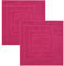 Betz 2 Stück Badvorleger Palermo 100% Baumwolle Badematte Badteppich Duschvorlage Größe 60x60 cm Qualität 680g/m² Farbe Cranberry