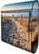 banjado® Design Briefkasten personalisiert Nordseestrand 38,5x46,5x13cm & 2 Schlüssel - Briefkasten Stahl schwarz Zeitungsfach pulverbeschichtet - Postkasten A4 Einwurf inkl. Montagematerial