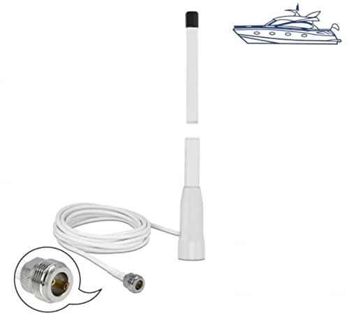 Delock WLAN 802.11 b/g/n Marine Antenne N Buchse 10 dBi 110,5 cm omnidirektiona
