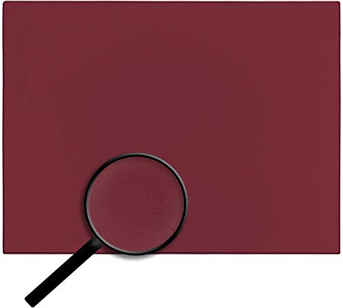 alles-meine.de GmbH XL große - Schreibtischunterlage/Unterlage - Größe & Modell & Farbwahl - 60 cm x 40 cm - Leder Effekt - weinrot/Bordeaux rot/dunkelrot - abwischbar - ru..