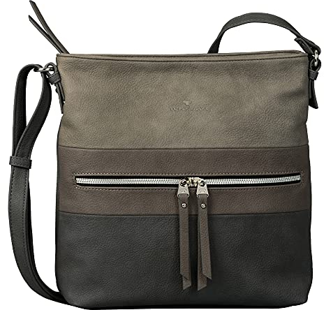 TOM TAILOR Ellen Damen Umhängetasche Crossbody Bag Groß Grey