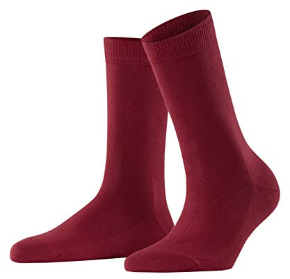 FALKE Family W So coton durable unies 1 paire, Chaussettes Femme, Rouge Scarlet 8228, 35-38
