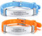 PJ JEWELLERY Packung mit 2 sortierten Farbe personalisierte Edelstahl weiches Silikon Kind Sicherheit ID Armbänder einstellbar Anti-Verlust ID Armbänder für Kind Mädchen Jungen