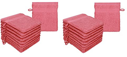 Betz Lot de 20 Gants de Toilette Premium Taille 16x21 cm 100% Coton Couleur Framboise