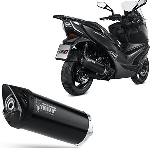 MIVV Auspuff Mover Edelstahl schwarz kompatibel mit Kymco Xciting 400i s 2019 2020