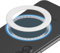 Sinjimoru Universal Handy Magnet Ring Sticker für alle Smartphones, Starke Magnetring Platte zum Aufkleben für Android/iPhone Hülle kompatibel mit MagSafe Ladegerät & Zubehör. M-Ring Plate Weiß