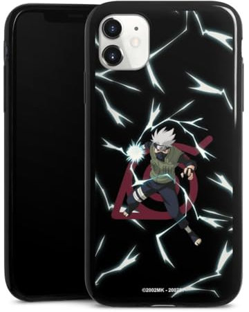 Slim Case extra dünn kompatibel mit Apple iPhone 11 Silikon Handyhülle schwarz Hülle Kakashi Naruto Shippuden Offizielles Lizenzprodukt