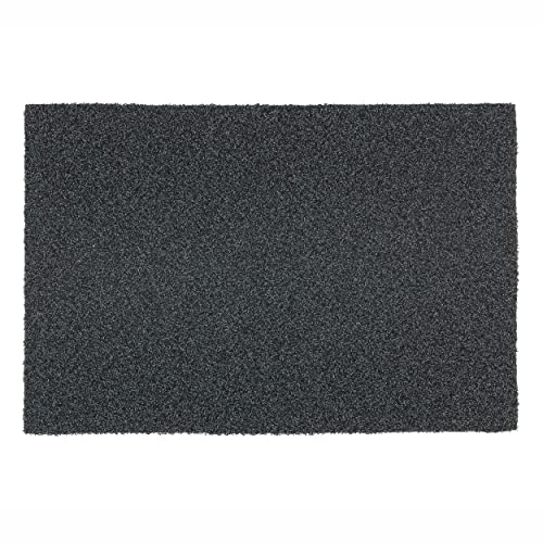 Carpido Fußmatte Außen - 50 x 80 cm Anthrazit - 0,8 cm hohe Schmutzfangmatte rutschfest - Türmatte mit Rauen Borsten zum reinigen - Für Jede Witterung