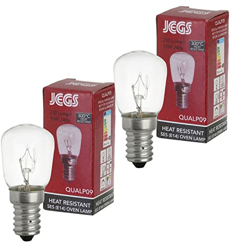 Masterpart Cooker Oven Lamps 15W Appliance Bulbs 300°C SES Pygmy 240V Base E14 Pack of 2