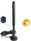 Vecys Antenne 4G LTE Adaptateur de Prise SMA 15DBi GSM / 3G / 4G Omnidirectionnel Extérieur Intérieur Antenne 4G 3M Câble RG174 Base Magnétique